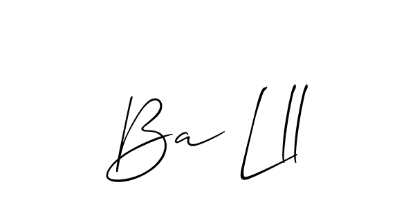 Best and Professional Signature Style for Ba Lll. Allison_Script Best Signature Style Collection. Ba Lll signature style 2 images and pictures png