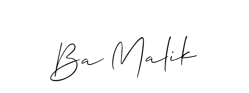 Make a beautiful signature design for name Ba Malik. Use this online signature maker to create a handwritten signature for free. Ba Malik signature style 2 images and pictures png