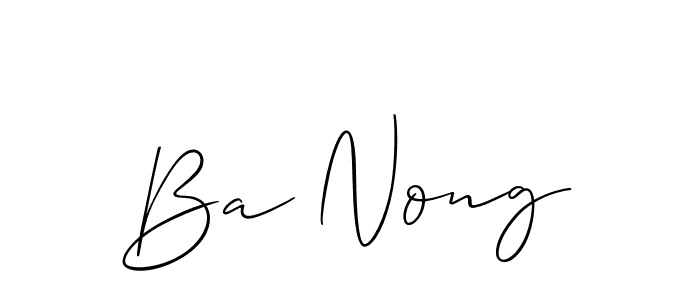 Make a beautiful signature design for name Ba Nong. With this signature (Allison_Script) style, you can create a handwritten signature for free. Ba Nong signature style 2 images and pictures png
