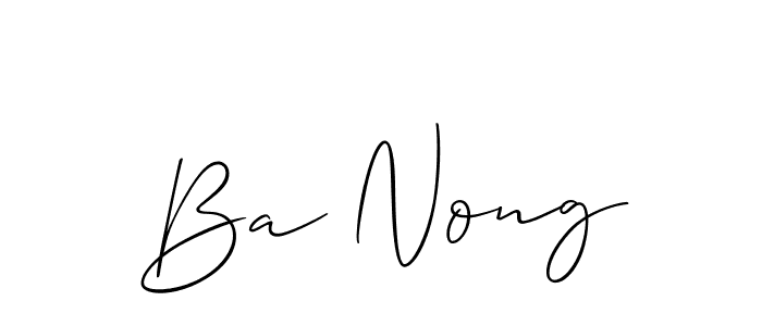 Make a beautiful signature design for name Ba Nong. With this signature (Allison_Script) style, you can create a handwritten signature for free. Ba Nong signature style 2 images and pictures png