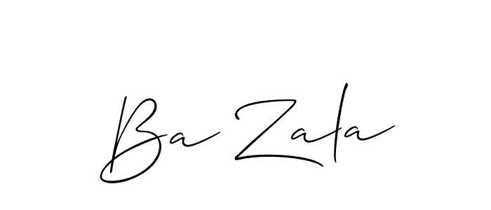 Allison_Script is a professional signature style that is perfect for those who want to add a touch of class to their signature. It is also a great choice for those who want to make their signature more unique. Get Ba Zala name to fancy signature for free. Ba Zala signature style 2 images and pictures png