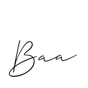 You should practise on your own different ways (Allison_Script) to write your name (Baa) in signature. don't let someone else do it for you. Baa signature style 2 images and pictures png