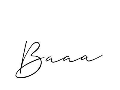 You should practise on your own different ways (Allison_Script) to write your name (Baaa) in signature. don't let someone else do it for you. Baaa signature style 2 images and pictures png