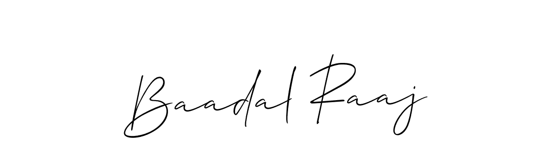It looks lik you need a new signature style for name Baadal Raaj. Design unique handwritten (Allison_Script) signature with our free signature maker in just a few clicks. Baadal Raaj signature style 2 images and pictures png