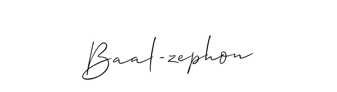 Make a beautiful signature design for name Baal-zephon. With this signature (Allison_Script) style, you can create a handwritten signature for free. Baal-zephon signature style 2 images and pictures png