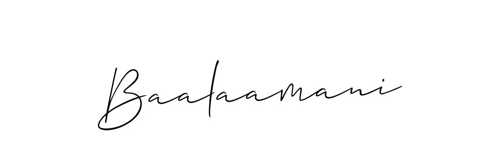 How to make Baalaamani name signature. Use Allison_Script style for creating short signs online. This is the latest handwritten sign. Baalaamani signature style 2 images and pictures png