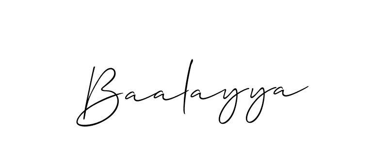 You can use this online signature creator to create a handwritten signature for the name Baalayya. This is the best online autograph maker. Baalayya signature style 2 images and pictures png