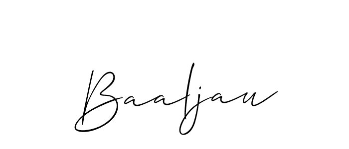 How to Draw Baaljau signature style? Allison_Script is a latest design signature styles for name Baaljau. Baaljau signature style 2 images and pictures png