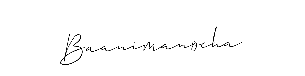 Make a short Baanimanocha signature style. Manage your documents anywhere anytime using Allison_Script. Create and add eSignatures, submit forms, share and send files easily. Baanimanocha signature style 2 images and pictures png