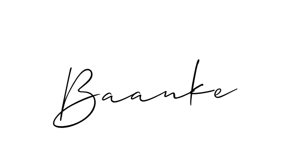 You should practise on your own different ways (Allison_Script) to write your name (Baanke) in signature. don't let someone else do it for you. Baanke signature style 2 images and pictures png