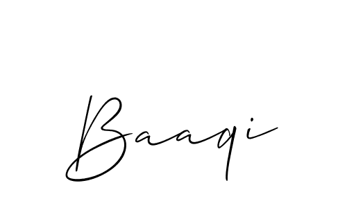 How to make Baaqi signature? Allison_Script is a professional autograph style. Create handwritten signature for Baaqi name. Baaqi signature style 2 images and pictures png