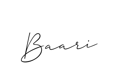 if you are searching for the best signature style for your name Baari. so please give up your signature search. here we have designed multiple signature styles  using Allison_Script. Baari signature style 2 images and pictures png