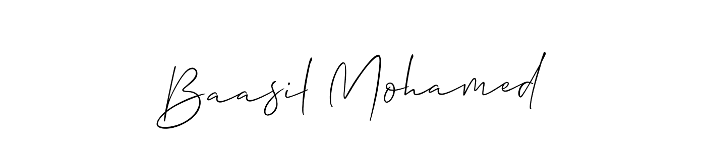 Design your own signature with our free online signature maker. With this signature software, you can create a handwritten (Allison_Script) signature for name Baasil Mohamed. Baasil Mohamed signature style 2 images and pictures png