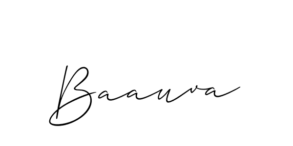Use a signature maker to create a handwritten signature online. With this signature software, you can design (Allison_Script) your own signature for name Baauva. Baauva signature style 2 images and pictures png