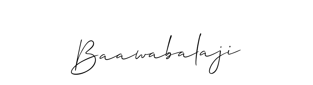 Baawabalaji stylish signature style. Best Handwritten Sign (Allison_Script) for my name. Handwritten Signature Collection Ideas for my name Baawabalaji. Baawabalaji signature style 2 images and pictures png