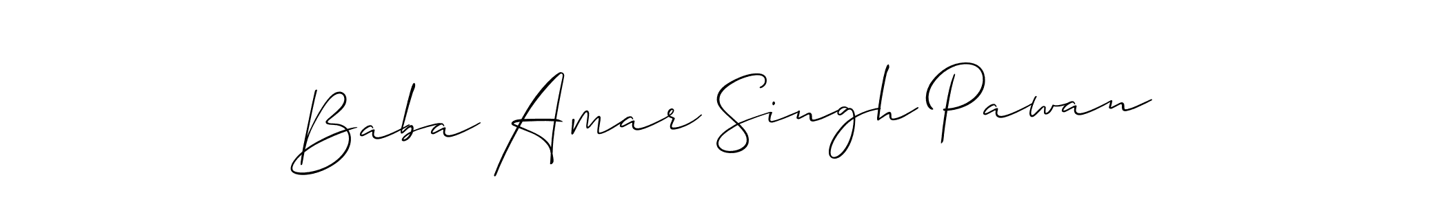 Make a beautiful signature design for name Baba Amar Singh Pawan. With this signature (Allison_Script) style, you can create a handwritten signature for free. Baba Amar Singh Pawan signature style 2 images and pictures png