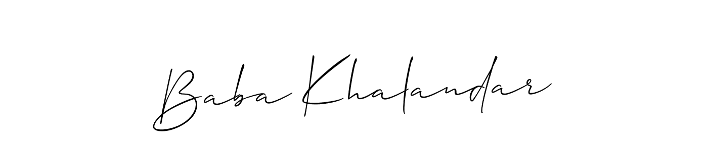 Make a beautiful signature design for name Baba Khalandar. Use this online signature maker to create a handwritten signature for free. Baba Khalandar signature style 2 images and pictures png