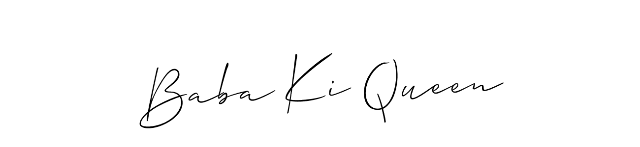 Allison_Script is a professional signature style that is perfect for those who want to add a touch of class to their signature. It is also a great choice for those who want to make their signature more unique. Get Baba Ki Queen name to fancy signature for free. Baba Ki Queen signature style 2 images and pictures png