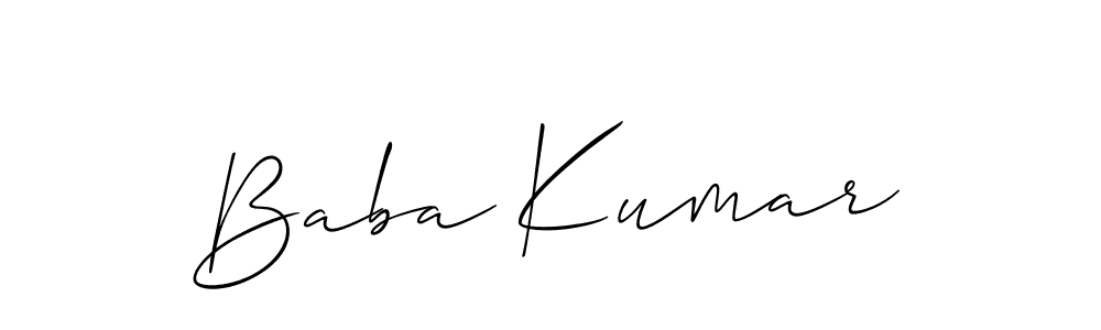 How to make Baba Kumar name signature. Use Allison_Script style for creating short signs online. This is the latest handwritten sign. Baba Kumar signature style 2 images and pictures png