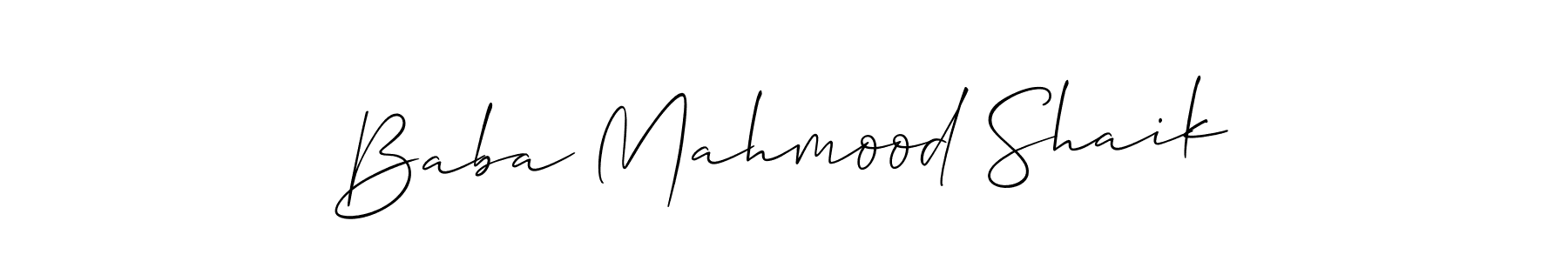 This is the best signature style for the Baba Mahmood Shaik name. Also you like these signature font (Allison_Script). Mix name signature. Baba Mahmood Shaik signature style 2 images and pictures png