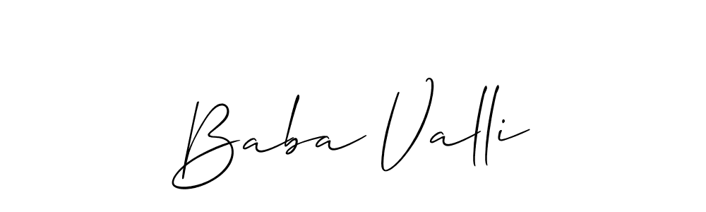 How to Draw Baba Valli signature style? Allison_Script is a latest design signature styles for name Baba Valli. Baba Valli signature style 2 images and pictures png