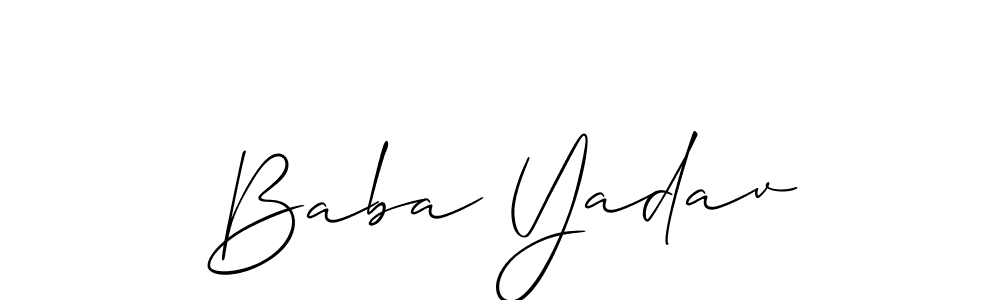 The best way (Allison_Script) to make a short signature is to pick only two or three words in your name. The name Baba Yadav include a total of six letters. For converting this name. Baba Yadav signature style 2 images and pictures png