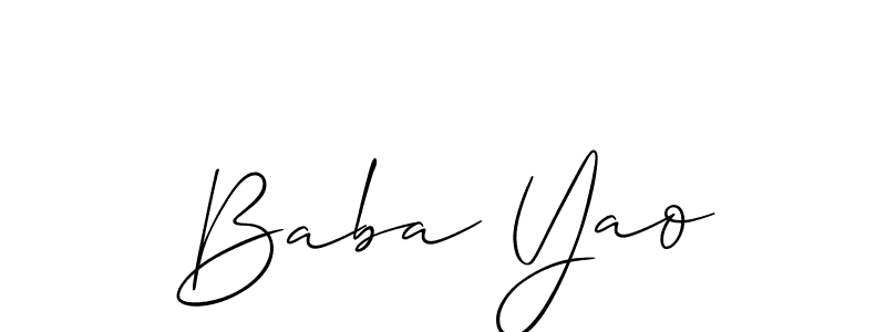 Also we have Baba Yao name is the best signature style. Create professional handwritten signature collection using Allison_Script autograph style. Baba Yao signature style 2 images and pictures png