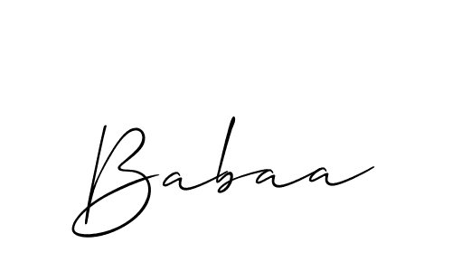 Make a beautiful signature design for name Babaa. With this signature (Allison_Script) style, you can create a handwritten signature for free. Babaa signature style 2 images and pictures png