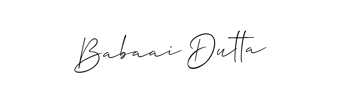 It looks lik you need a new signature style for name Babaai Dutta. Design unique handwritten (Allison_Script) signature with our free signature maker in just a few clicks. Babaai Dutta signature style 2 images and pictures png