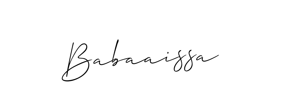 It looks lik you need a new signature style for name Babaaissa. Design unique handwritten (Allison_Script) signature with our free signature maker in just a few clicks. Babaaissa signature style 2 images and pictures png