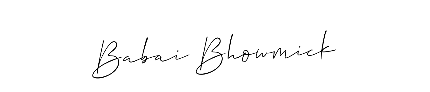 How to make Babai Bhowmick name signature. Use Allison_Script style for creating short signs online. This is the latest handwritten sign. Babai Bhowmick signature style 2 images and pictures png