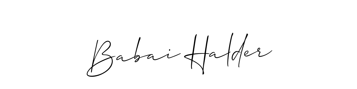 How to make Babai Halder signature? Allison_Script is a professional autograph style. Create handwritten signature for Babai Halder name. Babai Halder signature style 2 images and pictures png