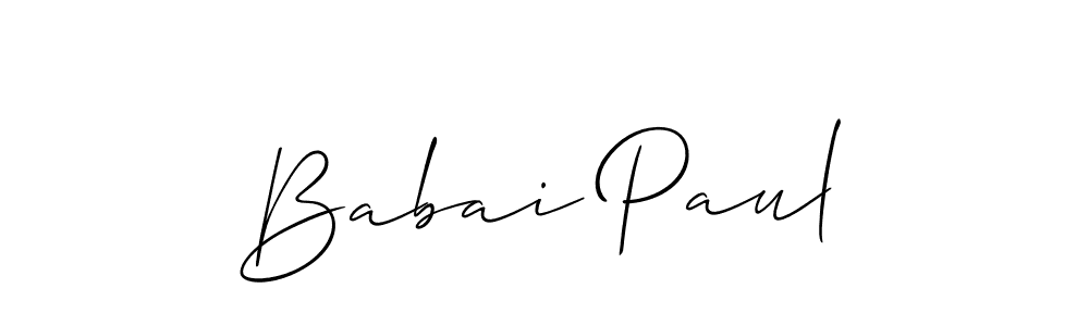 Design your own signature with our free online signature maker. With this signature software, you can create a handwritten (Allison_Script) signature for name Babai Paul. Babai Paul signature style 2 images and pictures png