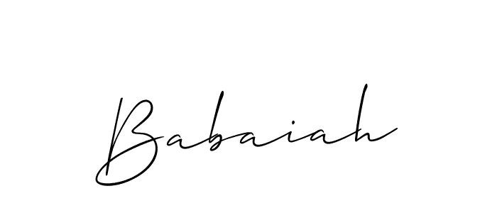 Also we have Babaiah name is the best signature style. Create professional handwritten signature collection using Allison_Script autograph style. Babaiah signature style 2 images and pictures png