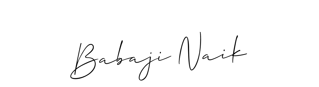 Design your own signature with our free online signature maker. With this signature software, you can create a handwritten (Allison_Script) signature for name Babaji Naik. Babaji Naik signature style 2 images and pictures png