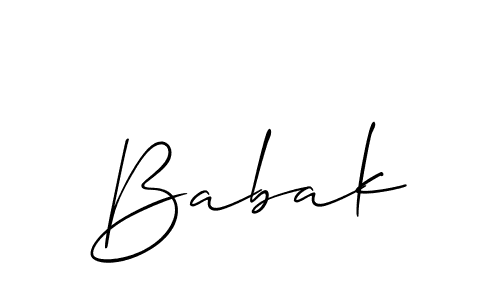 How to make Babak signature? Allison_Script is a professional autograph style. Create handwritten signature for Babak name. Babak signature style 2 images and pictures png