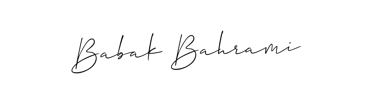 Also You can easily find your signature by using the search form. We will create Babak Bahrami name handwritten signature images for you free of cost using Allison_Script sign style. Babak Bahrami signature style 2 images and pictures png