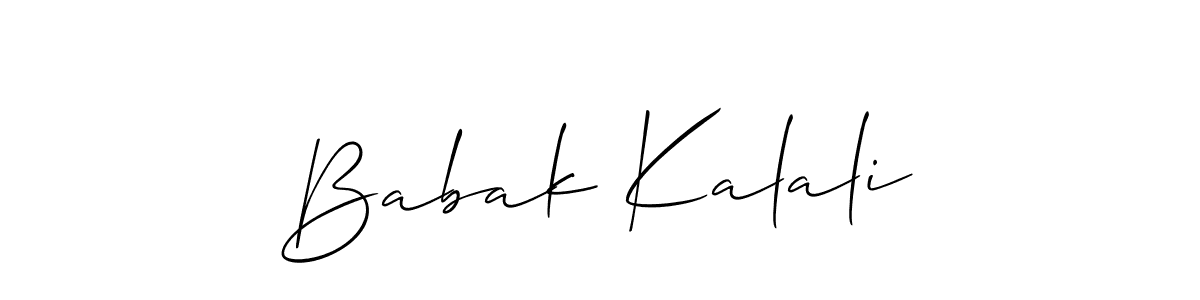 How to make Babak Kalali signature? Allison_Script is a professional autograph style. Create handwritten signature for Babak Kalali name. Babak Kalali signature style 2 images and pictures png