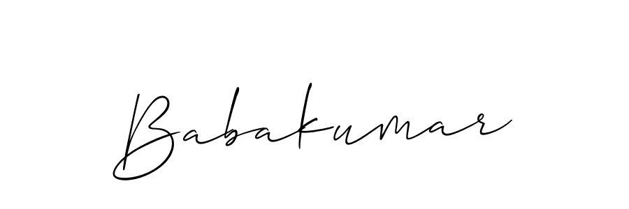 It looks lik you need a new signature style for name Babakumar. Design unique handwritten (Allison_Script) signature with our free signature maker in just a few clicks. Babakumar signature style 2 images and pictures png