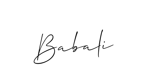 How to make Babali signature? Allison_Script is a professional autograph style. Create handwritten signature for Babali name. Babali signature style 2 images and pictures png