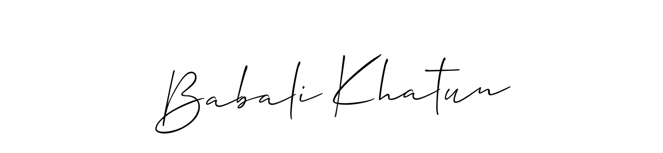 How to make Babali Khatun name signature. Use Allison_Script style for creating short signs online. This is the latest handwritten sign. Babali Khatun signature style 2 images and pictures png