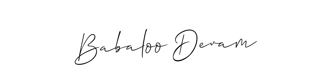 You can use this online signature creator to create a handwritten signature for the name Babaloo Devam. This is the best online autograph maker. Babaloo Devam signature style 2 images and pictures png