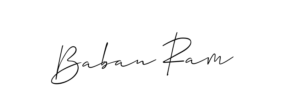How to make Baban Ram signature? Allison_Script is a professional autograph style. Create handwritten signature for Baban Ram name. Baban Ram signature style 2 images and pictures png