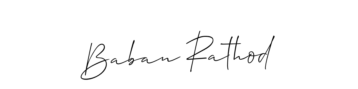 It looks lik you need a new signature style for name Baban Rathod. Design unique handwritten (Allison_Script) signature with our free signature maker in just a few clicks. Baban Rathod signature style 2 images and pictures png