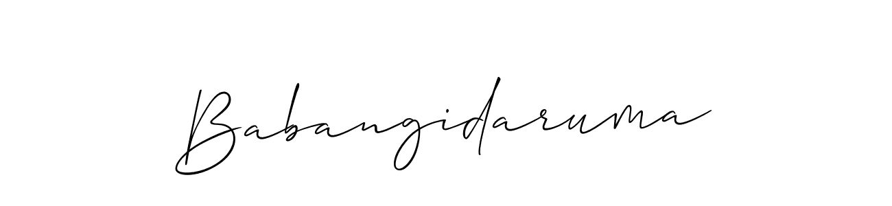 You should practise on your own different ways (Allison_Script) to write your name (Babangidaruma) in signature. don't let someone else do it for you. Babangidaruma signature style 2 images and pictures png