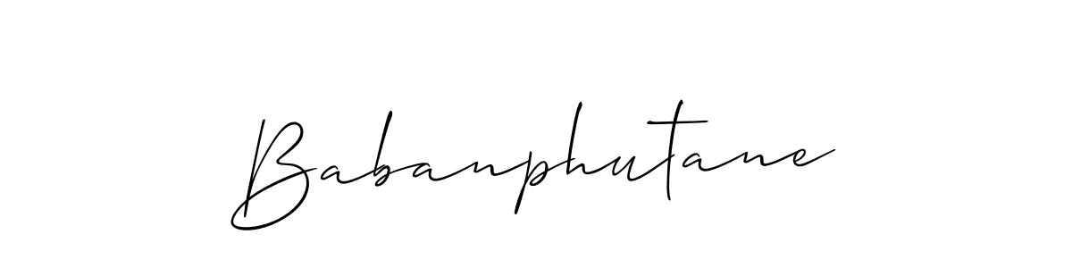 Make a beautiful signature design for name Babanphutane. With this signature (Allison_Script) style, you can create a handwritten signature for free. Babanphutane signature style 2 images and pictures png