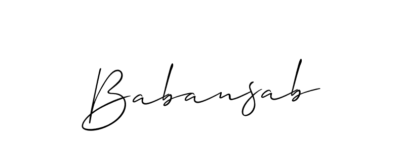 Similarly Allison_Script is the best handwritten signature design. Signature creator online .You can use it as an online autograph creator for name Babansab. Babansab signature style 2 images and pictures png