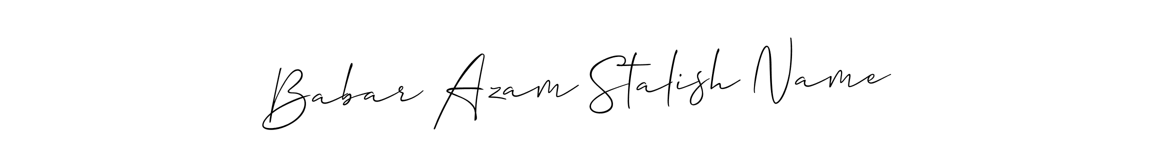 Use a signature maker to create a handwritten signature online. With this signature software, you can design (Allison_Script) your own signature for name Babar Azam Stalish Name. Babar Azam Stalish Name signature style 2 images and pictures png