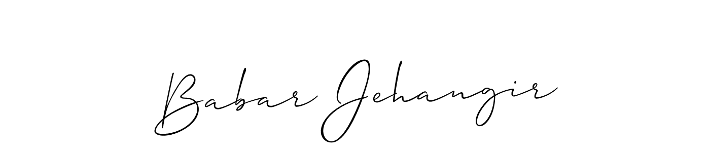 Babar Jehangir stylish signature style. Best Handwritten Sign (Allison_Script) for my name. Handwritten Signature Collection Ideas for my name Babar Jehangir. Babar Jehangir signature style 2 images and pictures png