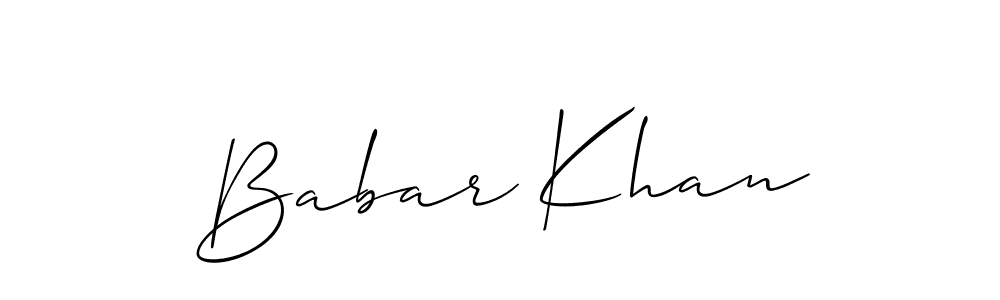 How to make Babar Khan signature? Allison_Script is a professional autograph style. Create handwritten signature for Babar Khan name. Babar Khan signature style 2 images and pictures png
